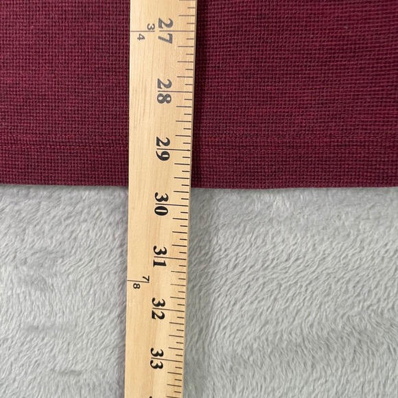 LL Bean Henley Mens XL Tall Burgundy Thermal Long Sleeve Shirt Rugged Classic - Picture 6 of 9